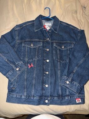 Disney Dark Blue Denim Jacket with Minnie Bow Patch